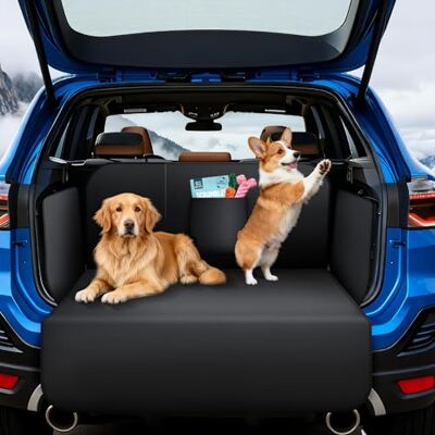 AiQInu Kofferraumschutz Hund 184 x 105cm, Kofferraum Schutzmatte mit Seiten und Ladekantenschutz, Wasserdicht, rutschfest, Kratzfest, Universelle Hundedecke Auto Rückbank für Auto, Kombi, Van & SUV AiQInu Kofferraumschutz Hund 184 x 105cm, Kofferraum Schutzmatte mit Seiten und Ladekantenschutz, Wasserdicht, rutschfest, Kratzfest, Universelle Hundedecke Auto Rückbank für Auto, Kombi, Van & SUV