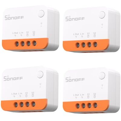 SONOFF ZBMINIL2 Zigbee Smart Schalter,4 Stück 2 Way Smart Switch(Kein Neutralleiter Erforderlich),Smart Lichtschalter Zigbee 3.0 Hub Erforderlich,Kompatibel mit Alexa,Google Home,Home Assistant. SONOFF ZBMINIL2 Zigbee Smart Schalter,4 Stück 2 Way Smart Switch(Kein Neutralleiter Erforderlich),Smart Lichtschalter Zigbee 3.0 Hub Erforderlich,Kompatibel mit Alexa,Google Home,Home Assistant.