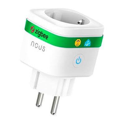 NOUS A7Z ZigBee Smart Steckdose mit Energieüberwachung, 16A, App- & Sprachsteuerung, Zeitplan & Timer, Kompatibel mit Alexa, Google Home, Home Assistant, Tuya, ZigBee-Hub Erforderlich, 1 Pack NOUS A7Z ZigBee Smart Steckdose mit Energieüberwachung, 16A, App- & Sprachsteuerung, Zeitplan & Timer, Kompatibel mit Alexa, Google Home, Home Assistant, Tuya, ZigBee-Hub Erforderlich, 1 Pack
