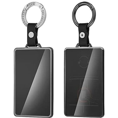 YIJINSHENG Schlüsselkartenhalter für Tesla Model 3 Model Y S/X, weiches TPU, vollständiger Schutz, Schlüsselanhänger, Zubehör, Schlüsselanhänger, 2 Stück, Schwarz, 3.66X2.04X0.15in, Kette, elegant, schlicht YIJINSHENG Schlüsselkartenhalter für Tesla Model 3 Model Y S/X, weiches TPU, vollständiger Schutz, Schlüsselanhänger, Zubehör, Schlüsselanhänger, 2 Stück, Schwarz, 3.66X2.04X0.15in, Kette, elegant, schlicht