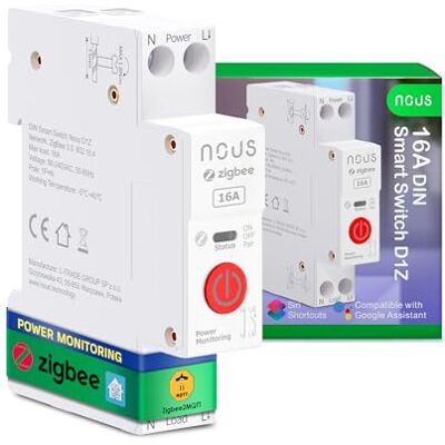 NOUS D1Z Zigbee Relaismodul - Intelligente DIN-Schienensteuerung NOUS D1Z Zigbee Relaismodul - Intelligente DIN-Schienensteuerung