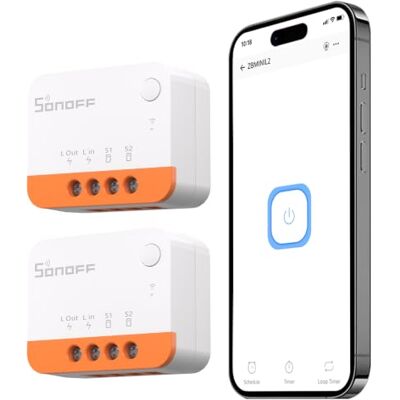 SONOFF ZBMINIL2 Zigbee Smart Schalter 2 Stuck,6A/1440W 2 Way Smart Switch(Kein Neutralleiter Erforderlich),Smart Lichtschalter Zigbee 3.0 Hub Erforderlich,Kompatibel mit Alexa, Google Home. SONOFF ZBMINIL2 Zigbee Smart Schalter 2 Stuck,6A/1440W 2 Way Smart Switch(Kein Neutralleiter Erforderlich),Smart Lichtschalter Zigbee 3.0 Hub Erforderlich,Kompatibel mit Alexa, Google Home.