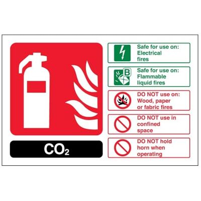 VSafety 11016 al-r Feuerlöscher Schild, CO2 ID, starrer Kunststoff, Landschaft, 150 mm x 100 mm, schwarz/grün/rot VSafety 11016 al-r Feuerlöscher Schild, CO2 ID, starrer Kunststoff, Landschaft, 150 mm x 100 mm, schwarz/grün/rot