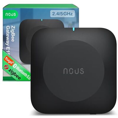 NOUS E15 ZigBee Smart Gateway 2.4/5 GHz, ZigBee 3.0 Hub, Smart Home Zentrale, App-Steuerung, Kompatibel mit Alexa & Google Home, Verbindung von bis zu 128 Geräten NOUS E15 ZigBee Smart Gateway 2.4/5 GHz, ZigBee 3.0 Hub, Smart Home Zentrale, App-Steuerung, Kompatibel mit Alexa & Google Home, Verbindung von bis zu 128 Geräten