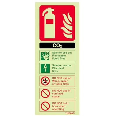 VSafety Feuerlöscher-Schild, im Dunkeln leuchtend, CO2-Kennzeichnung, 75 x 200 mm, starrer Kunststoff VSafety Feuerlöscher-Schild, im Dunkeln leuchtend, CO2-Kennzeichnung, 75 x 200 mm, starrer Kunststoff