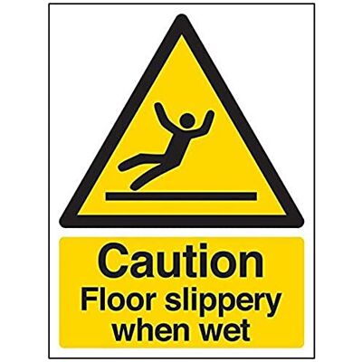 VSafety 63044AN-S Schild „Caution Floor Slippery When Wet“ Schild, 150 mm x 200 mm, 3 Stück VSafety 63044AN-S Schild „Caution Floor Slippery When Wet“ Schild, 150 mm x 200 mm, 3 Stück