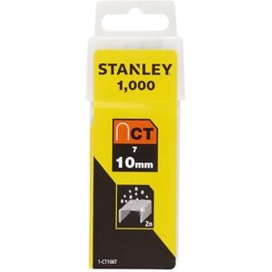 Stanley Kabelklammern CT100 (10 mm, Gebogene Klammern für Kabeltacker, rostbeständig) 1000 Stück, 1-CT106T Stanley Kabelklammern CT100 (10 mm, Gebogene Klammern für Kabeltacker, rostbeständig) 1000 Stück, 1-CT106T
