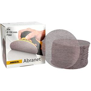 Mirka Abranet Netz-Schleifscheiben Ø 150 mm Klett/Korn P360 / 50 Stk/zum Schleifen von Holz, Spachtel, Lack, Kunststoff / 5424105037 Mirka Abranet Netz-Schleifscheiben Ø 150 mm Klett/Korn P360 / 50 Stk/zum Schleifen von Holz, Spachtel, Lack, Kunststoff / 5424105037