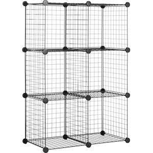 Amazon Basics 6 Stück Würfelregal aus Metall Maximale Tragfähigkeit des Regals 27 kg, Schwarz, 77.0 x 37.0 x 113.0 cm (L x W x H) Amazon Basics 6 Stück Würfelregal aus Metall Maximale Tragfähigkeit des Regals 27 kg, Schwarz, 77.0 x 37.0 x 113.0 cm (L x W x H)