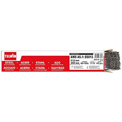 Telwin 802739 Rutilschweißelektroden - 2,5 mm, 2,5 Kg, 143 Stück - Elektroden für Schweißen Telwin 802739 Rutilschweißelektroden - 2,5 mm, 2,5 Kg, 143 Stück - Elektroden für Schweißen