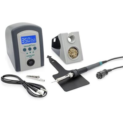 Quick 3104 Digital Regelbare ESD Lötstation 80 Watt inkl. Lötkolben mit 2 mm Lötspitze und Zubehör 100°- 450°C kalibrierbar ESD Schutz Quick 3104 Digital Regelbare ESD Lötstation 80 Watt inkl. Lötkolben mit 2 mm Lötspitze und Zubehör 100°- 450°C kalibrierbar ESD Schutz