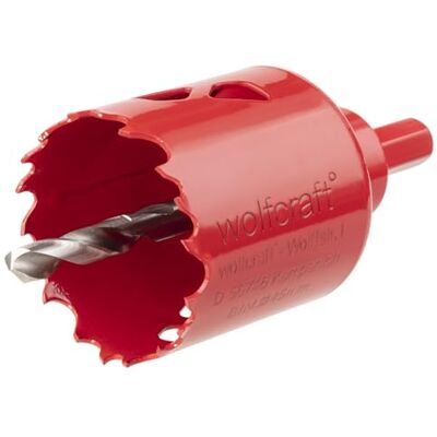 wolfcraft Bi-Metall-Lochsäge, ø45 mm I 5470000 I Für Trockenbaumaterialien, Holz, Kunststoffe und Metalle, Schnitttiefe 40 mm wolfcraft Bi-Metall-Lochsäge, ø45 mm I 5470000 I Für Trockenbaumaterialien, Holz, Kunststoffe und Metalle, Schnitttiefe 40 mm