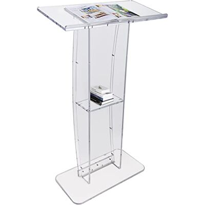 VEVOR Acryl-Podium Stehpult Rednerpult, 119,8 cm Klarer Acryl-Podiumsständer mit Breiter Lesefläche & Ablagefach, Stehschreibtisch für Büro, Schule, 15 kg Tragfähigkeit Podium-Ständer Transparent VEVOR Acryl-Podium Stehpult Rednerpult, 119,8 cm Klarer Acryl-Podiumsständer mit Breiter Lesefläche & Ablagefach, Stehschreibtisch für Büro, Schule, 15 kg Tragfähigkeit Podium-Ständer Transparent