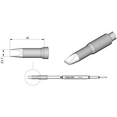 JBC C245061 Lötspitze für T245, meißel JBC C245061 Lötspitze für T245, meißel