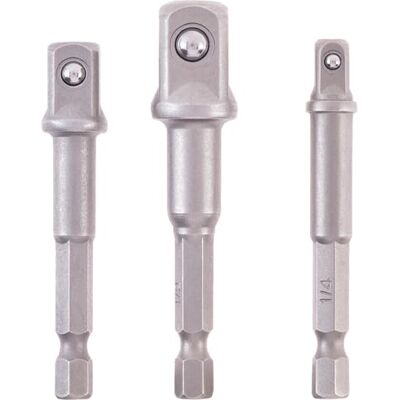 Einhell Accessories Original Einhell Adapter-Set, 3-tlg., 65/72 mm, 1/4” / 3/8” / 1/2” (Chrom Vanadium, hohe Verschleißfestigkeit, E 6.3 Schaft) Einhell Accessories Original Einhell Adapter-Set, 3-tlg., 65/72 mm, 1/4” / 3/8” / 1/2” (Chrom Vanadium, hohe Verschleißfestigkeit, E 6.3 Schaft)