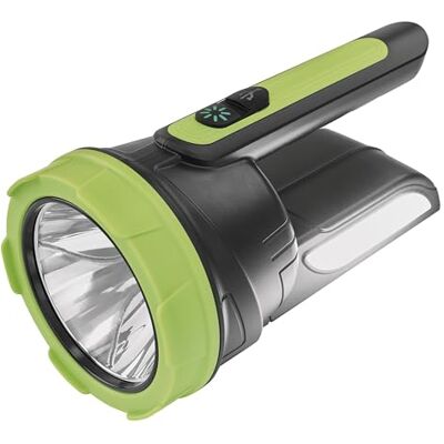 EMOS aufladbarer LED-Handscheinwerfer 210lm, 240m 2 Separate Lichtquellen und 4 Leuchtmodi ergonomischer Handgriff 1 800 mAh/3,7 V Akku mit USB-A/C Ladekabel für Indoor schwarz-grün EMOS aufladbarer LED-Handscheinwerfer 210lm, 240m 2 Separate Lichtquellen und 4 Leuchtmodi ergonomischer Handgriff 1 800 mAh/3,7 V Akku mit USB-A/C Ladekabel für Indoor schwarz-grün