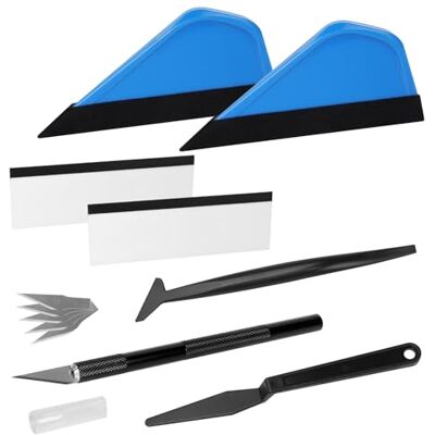 AiQInu 7 Stück Rakel für Folie, Rakelset zum Folieren mit Filzrakel Rakel, Präzisionsmesser,Kantennaht-Behandlungswerkzeug, mit 5 Klingen, Folienrakel, für Fensterfolien und Auto Folien AiQInu 7 Stück Rakel für Folie, Rakelset zum Folieren mit Filzrakel Rakel, Präzisionsmesser,Kantennaht-Behandlungswerkzeug, mit 5 Klingen, Folienrakel, für Fensterfolien und Auto Folien
