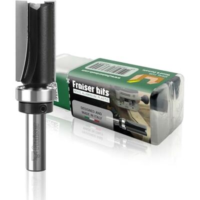 Fraiser Kopierfräser und Bündigfräser mit Anlaufring oben, Durchmesser 16 mm, Schaft 8 mm für Oberfräse und Kantenfräse Fraiser Kopierfräser und Bündigfräser mit Anlaufring oben, Durchmesser 16 mm, Schaft 8 mm für Oberfräse und Kantenfräse