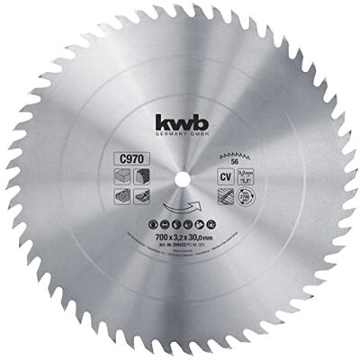 kwb Kreissägeblatt 700 x 30 mm, Made in Germany, grober schneller Schnitt, Sägeblatt geeignet für Brennholz und Schalungen kwb Kreissägeblatt 700 x 30 mm, Made in Germany, grober schneller Schnitt, Sägeblatt geeignet für Brennholz und Schalungen