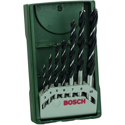 Bosch 7tlg. Mini-X-Line Holzspiralbohrer-Set (für Weich- und Hartholz, Ø 3-10 mm, Zubehör Bohrschrauber und Bohrständer) Bosch 7tlg. Mini-X-Line Holzspiralbohrer-Set (für Weich- und Hartholz, Ø 3-10 mm, Zubehör Bohrschrauber und Bohrständer)
