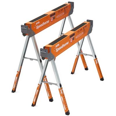 BORA Arbeitsböcke mit robustem Stahlrahmen, Arbeitsbock 2er set. Unterstellblock mit Metallbeine und 2x4 Halterung -PM4550T, Orange/Abendrot im Zickzackmuster (Sunset Chevron) BORA Arbeitsböcke mit robustem Stahlrahmen, Arbeitsbock 2er set. Unterstellblock mit Metallbeine und 2x4 Halterung -PM4550T, Orange/Abendrot im Zickzackmuster (Sunset Chevron)