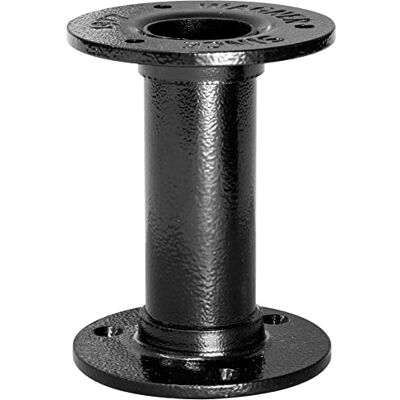 WAGNER Möbelbein/Tischbein/Möbelfuß Industrial Pipe Ø 30 x 100 mm, inkl. Zwei Anschraubplatte Ø 75 mm, Stahl pulverbeschichtet schwarz 12501001 WAGNER Möbelbein/Tischbein/Möbelfuß Industrial Pipe Ø 30 x 100 mm, inkl. Zwei Anschraubplatte Ø 75 mm, Stahl pulverbeschichtet schwarz 12501001