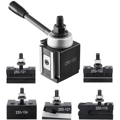 VEVOR Schnellwechsel-Werkzeughalter-Set, 6-teilig, Werkzeughalter, passend für Mini-Drehmaschinen und Metalldrehmaschinen mit 152,4-305mm Umlaufdurchmesser, langlebiges Stahlmaterial VEVOR Schnellwechsel-Werkzeughalter-Set, 6-teilig, Werkzeughalter, passend für Mini-Drehmaschinen und Metalldrehmaschinen mit 152,4-305mm Umlaufdurchmesser, langlebiges Stahlmaterial