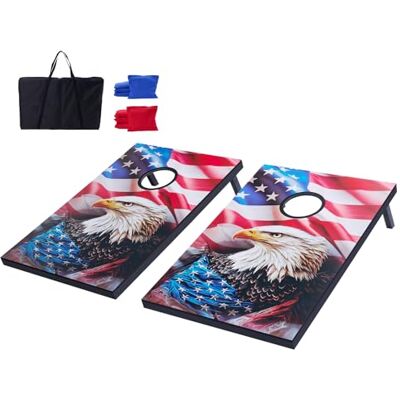 VEVOR Cornhole Spiel Set (920 x 600 x 241 mm) Cornhole-Spielbretter, tragbares Wurfbrett aus MDF-Holz, Cornhole-Spiel für Erwachsene, inkl. 8 Sitzsäcken & Tragetasche, für Garten Hinterhof Strand VEVOR Cornhole Spiel Set (920 x 600 x 241 mm) Cornhole-Spielbretter, tragbares Wurfbrett aus MDF-Holz, Cornhole-Spiel für Erwachsene, inkl. 8 Sitzsäcken & Tragetasche, für Garten Hinterhof Strand