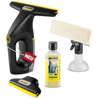 Kärcher Akku-Fenstersauger WV 2 Universal Precision+ Black, Akkulaufzeit: 35 min., Schmutzwassertank: 120 ml, 2 Absaugdüsen, Sprühflasche mit Mikrofaser-Wischbezug, 20 ml Fensterreiniger, USB-C-Port Kärcher Akku-Fenstersauger WV 2 Universal Precision+ Black, Akkulaufzeit: 35 min., Schmutzwassertank: 120 ml, 2 Absaugdüsen, Sprühflasche mit Mikrofaser-Wischbezug, 20 ml Fensterreiniger, USB-C-Port