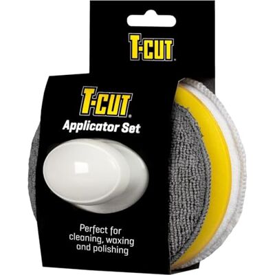 T-Cut Polierpads Set mit Griff, 3-teiliges Polierset Auto, Mikrofasertuch & Schaumstoffpads zum Auftragen und Auspolieren von Wachs und Politur T-Cut Polierpads Set mit Griff, 3-teiliges Polierset Auto, Mikrofasertuch & Schaumstoffpads zum Auftragen und Auspolieren von Wachs und Politur