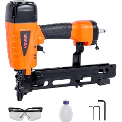 VEVOR Druckluftnagler 16 Gauge, 10,8 mm, mittlere Krone, Druckluft Tacker, 25-50 mm Länge, 70-120 PSI, Hochleistungs-Klammergerät für Dachterrassen, Wandverkleidungen, Zäune & Unterböden VEVOR Druckluftnagler 16 Gauge, 10,8 mm, mittlere Krone, Druckluft Tacker, 25-50 mm Länge, 70-120 PSI, Hochleistungs-Klammergerät für Dachterrassen, Wandverkleidungen, Zäune & Unterböden
