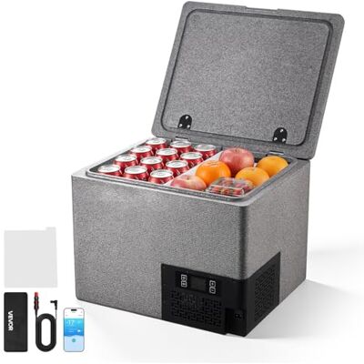 VEVOR Kompressor Kühlbox 40 L, Auto Kühlschrank aus Ultraleichtem EPP, Elektrische Gefrierbox mit App-Steuerung, 12 V/24 V DC, -10 °C bis 10 °C, für LKW, Van, RV, SUV, Boot, Reisen & Camping VEVOR Kompressor Kühlbox 40 L, Auto Kühlschrank aus Ultraleichtem EPP, Elektrische Gefrierbox mit App-Steuerung, 12 V/24 V DC, -10 °C bis 10 °C, für LKW, Van, RV, SUV, Boot, Reisen & Camping