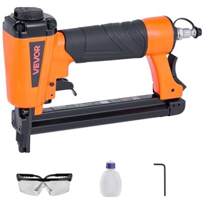VEVOR Druckluftnagler, T50 Druckluft Tacker für 10,8 mm Krone, 4-16 mm lange Klammern, 70-110 PSI Klammergerät für Holzbearbeitung, Polsterung, Stoff, Handwerk, DIY-Projekte VEVOR Druckluftnagler, T50 Druckluft Tacker für 10,8 mm Krone, 4-16 mm lange Klammern, 70-110 PSI Klammergerät für Holzbearbeitung, Polsterung, Stoff, Handwerk, DIY-Projekte