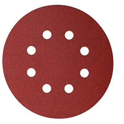 Mirka Red Schleifpapier Schleifscheiben Ø 125 mm/Klett-Haftung / 8-Loch/Korn P180 / 5 Stück/zum Schleifen von Holz, Metall und Kunststoff Mirka Red Schleifpapier Schleifscheiben Ø 125 mm/Klett-Haftung / 8-Loch/Korn P180 / 5 Stück/zum Schleifen von Holz, Metall und Kunststoff