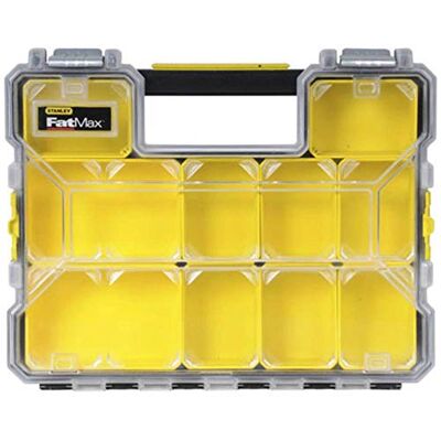 Stanley FatMax Werkzeug-Profi-Organizer Sortimentskasten für Aufbewahrung Sortierbox Aufbewahrungsbox (44,6 x 7,4 x 35,7 cm, Organizer mit Boxen und Metallschließen, wasserdicht,) 1-97-517 Stanley FatMax Werkzeug-Profi-Organizer Sortimentskasten für Aufbewahrung Sortierbox Aufbewahrungsbox (44,6 x 7,4 x 35,7 cm, Organizer mit Boxen und Metallschließen, wasserdicht,) 1-97-517