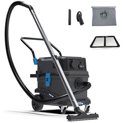 Güde Pro 30 Nass-Trockensauger 230 Volt, 1800 Watt, 23 Kilopascal Unterdruck, 30 Liter, Staubklasse L, AGW über 1 Milligramm je Kubikmeter, mit Saugschlauch, Edelstahl-Teleskoprohr und Bürstenset Güde Pro 30 Nass-Trockensauger 230 Volt, 1800 Watt, 23 Kilopascal Unterdruck, 30 Liter, Staubklasse L, AGW über 1 Milligramm je Kubikmeter, mit Saugschlauch, Edelstahl-Teleskoprohr und Bürstenset