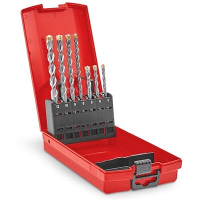 kwb SDS Plus Bohrer Set, Hammerbohrer SDS Plus Set (7-tlg., Ø 5/6/6/8/8/10/12 mm x 110/160 mm, mit extrem schneller Hartmetall 4X-Schneide, für Beton, Stein & Mauerwerk) kwb SDS Plus Bohrer Set, Hammerbohrer SDS Plus Set (7-tlg., Ø 5/6/6/8/8/10/12 mm x 110/160 mm, mit extrem schneller Hartmetall 4X-Schneide, für Beton, Stein & Mauerwerk)