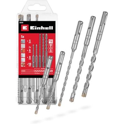 Einhell Original SDS Plus Set 4C 5tlg 110/160mm (Vierschneider-Hartmetall, 150°-Spitze, Zweifachspirale, für Beton/Mauerwerk, SDS Plus-Schaft) Einhell Original SDS Plus Set 4C 5tlg 110/160mm (Vierschneider-Hartmetall, 150°-Spitze, Zweifachspirale, für Beton/Mauerwerk, SDS Plus-Schaft)