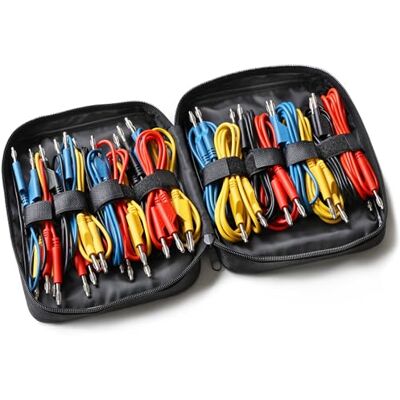 PeakTech P 8202, 24 Stück Messleitungen Set, 25cm 200cm, Multimeter Test Kabel, Laborleitungen, Messkabel mit 4mm Bananenstecker, stapelbar, in 4 Farben je 25cm, 50cm, 75cm, 100cm, 150cm & 200cm PeakTech P 8202, 24 Stück Messleitungen Set, 25cm 200cm, Multimeter Test Kabel, Laborleitungen, Messkabel mit 4mm Bananenstecker, stapelbar, in 4 Farben je 25cm, 50cm, 75cm, 100cm, 150cm & 200cm