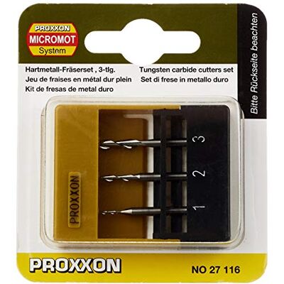 PROXXON 27116 Vollhartmetall Schaftfräser Satz, 3 teiliger Satz PROXXON 27116 Vollhartmetall Schaftfräser Satz, 3 teiliger Satz