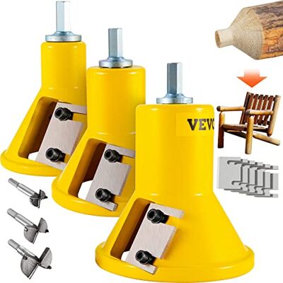 VEVOR Zapfenschneider Forstnerbohrer 25,4 mm & 38 & 50,8 mm, 2 Klingen Zapfenschneider Forstner Bit Set für Balkenbetten, Balkengeländer, Balkenzäune, Balkentische & mehr VEVOR Zapfenschneider Forstnerbohrer 25,4 mm & 38 & 50,8 mm, 2 Klingen Zapfenschneider Forstner Bit Set für Balkenbetten, Balkengeländer, Balkenzäune, Balkentische & mehr