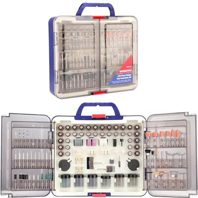 WORKPRO Multifunktionswerkzeug Zubehör Set 476 tlg. Drehwerkzeug, Mehrzweck Zubehörset für Rotationswerkzeuge, Zubehörsatz zum Schneiden, Schleifen, Polieren, Bohren, Reinigen, Gravieren WORKPRO Multifunktionswerkzeug Zubehör Set 476 tlg. Drehwerkzeug, Mehrzweck Zubehörset für Rotationswerkzeuge, Zubehörsatz zum Schneiden, Schleifen, Polieren, Bohren, Reinigen, Gravieren