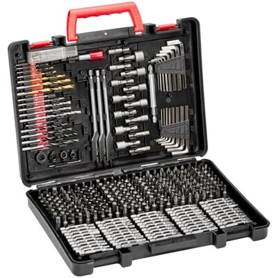 VEVOR Bohrer- und Bit-Set für Bohrmaschine, Schraubendreher, 318-teilig, Set mit Bohrern und Schraubendreher-Bits, Set zum Bohren und Schrauben von Holz, Metall, mit Transporttasche, Basteln VEVOR Bohrer- und Bit-Set für Bohrmaschine, Schraubendreher, 318-teilig, Set mit Bohrern und Schraubendreher-Bits, Set zum Bohren und Schrauben von Holz, Metall, mit Transporttasche, Basteln