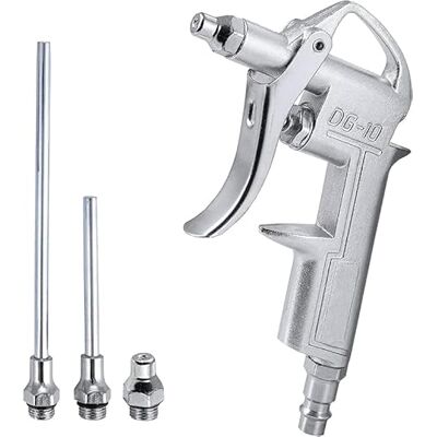 BenBow DG10 Druckluftpistole Luftpistole mit 3 Düsen & Schnellkupplung – Robuste Hochdruck Ausblaspistole für Effiziente Reinigung, Druckluft Zubehör für Industrielle Anwendungen BenBow DG10 Druckluftpistole Luftpistole mit 3 Düsen & Schnellkupplung – Robuste Hochdruck Ausblaspistole für Effiziente Reinigung, Druckluft Zubehör für Industrielle Anwendungen