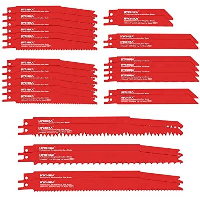HYCHIKA BETTER TOOLS FOR BETTER LIFE HYCHIKA Säbelsägeblätter Set, 32PCS Sägeblätter Säbelsäge Holz, zum Schneiden von Metall und Holz mit Organizer Koffer HYCHIKA BETTER TOOLS FOR BETTER LIFE HYCHIKA Säbelsägeblätter Set, 32PCS Sägeblätter Säbelsäge Holz, zum Schneiden von Metall und Holz mit Organizer Koffer