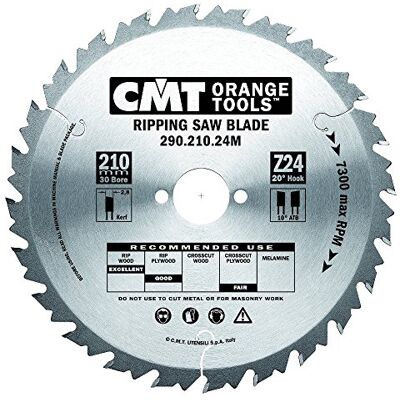 CMT ORANGE TOOLS 290.210.24M SAGEBLATT FUR HANDMASCH. 210X2.8X30 Z24 10ATB CMT ORANGE TOOLS 290.210.24M SAGEBLATT FUR HANDMASCH. 210X2.8X30 Z24 10ATB