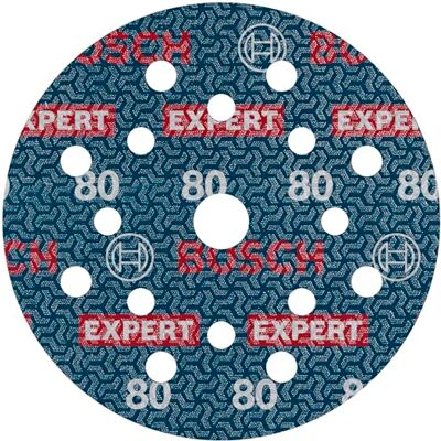 Bosch 50x EXPERT O780 Folienschleifscheibe, 125 mm (für Hartholz, Farbe auf Holz, Ø 125 mm, Körnung 80, Professional Zubehör Exzenterschleifer) Bosch 50x EXPERT O780 Folienschleifscheibe, 125 mm (für Hartholz, Farbe auf Holz, Ø 125 mm, Körnung 80, Professional Zubehör Exzenterschleifer)