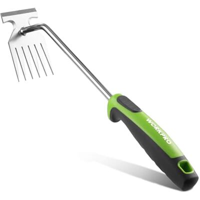WORKPRO Unkrautstecher 380mm mit 6 Zähnen, Kunststoffgriff, Unkraut Entferner Gerät aus Edelstahl, Ergonomisches Gartenwerkzeug zum Entfernen von Unkraut, Moos und zum Bodenlockern WORKPRO Unkrautstecher 380mm mit 6 Zähnen, Kunststoffgriff, Unkraut Entferner Gerät aus Edelstahl, Ergonomisches Gartenwerkzeug zum Entfernen von Unkraut, Moos und zum Bodenlockern