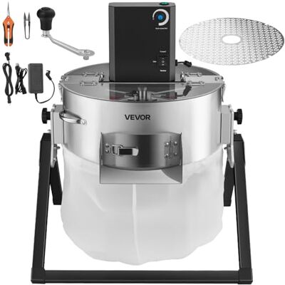 VEVOR Erntemaschine, 2-in-1 Manuell & Elektrisch, 370 mm Knospenschneider mit Edelstahlklingen, Nass-Trocken-Hydrokultur-Schneidemaschine mit Trockenrost, für Pflanzenknospen & Blumen VEVOR Erntemaschine, 2-in-1 Manuell & Elektrisch, 370 mm Knospenschneider mit Edelstahlklingen, Nass-Trocken-Hydrokultur-Schneidemaschine mit Trockenrost, für Pflanzenknospen & Blumen