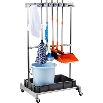 VEVOR Gartengeräte Ständer 1243x508x660mm Gerätehalter Organizer Edelstahl PP Mehrzweck Gartengeräteaufbewahrungsregal 10 Werkzeugfächer 24 Haken Gartenwerkzeug Halter Besenhalter VEVOR Gartengeräte Ständer 1243x508x660mm Gerätehalter Organizer Edelstahl PP Mehrzweck Gartengeräteaufbewahrungsregal 10 Werkzeugfächer 24 Haken Gartenwerkzeug Halter Besenhalter